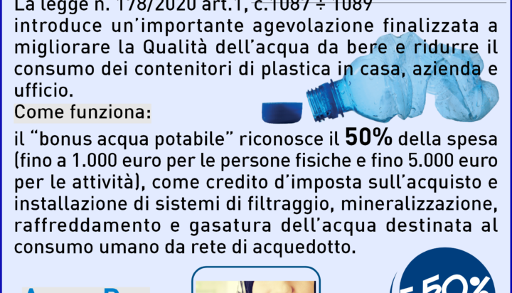 bonus acqua potabile